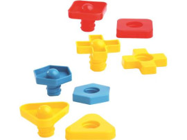 Funskool NUTS & BOLTS , Basic Shapes with Bright Colors  (Multicolor)
